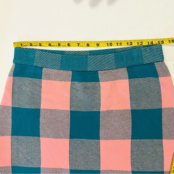 English Factory Plaid Knit Skirt - Picture 7 of 7